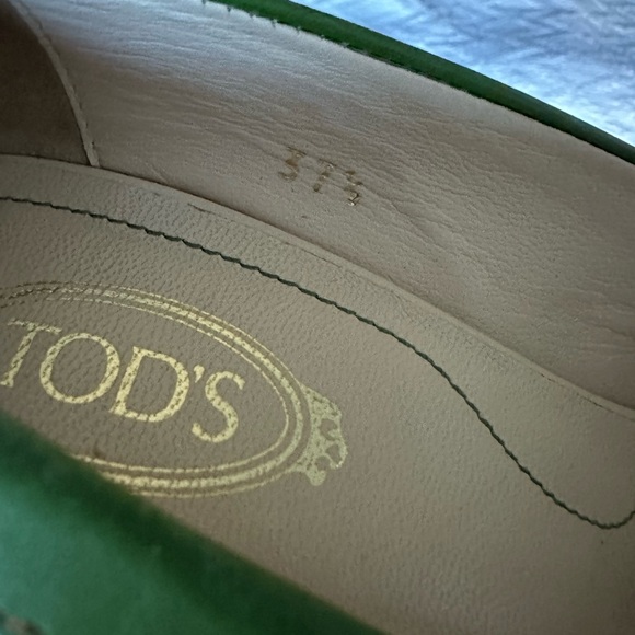 Tod’s peep toe pumps in beige and mint. Size 37.5 - Picture 4 of 4